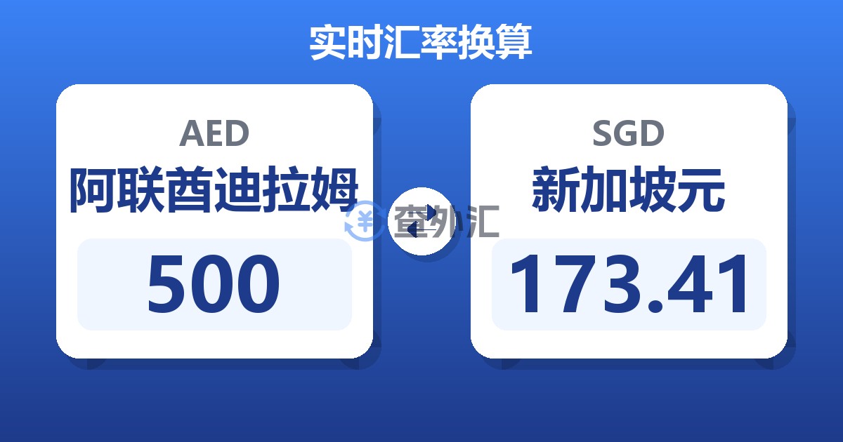 500阿联酋迪拉姆兑新加坡元