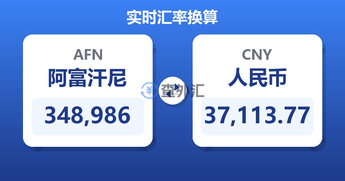348,986阿富汗尼兑人民币
