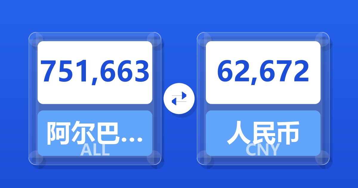 751,663阿尔巴尼亚列克兑人民币