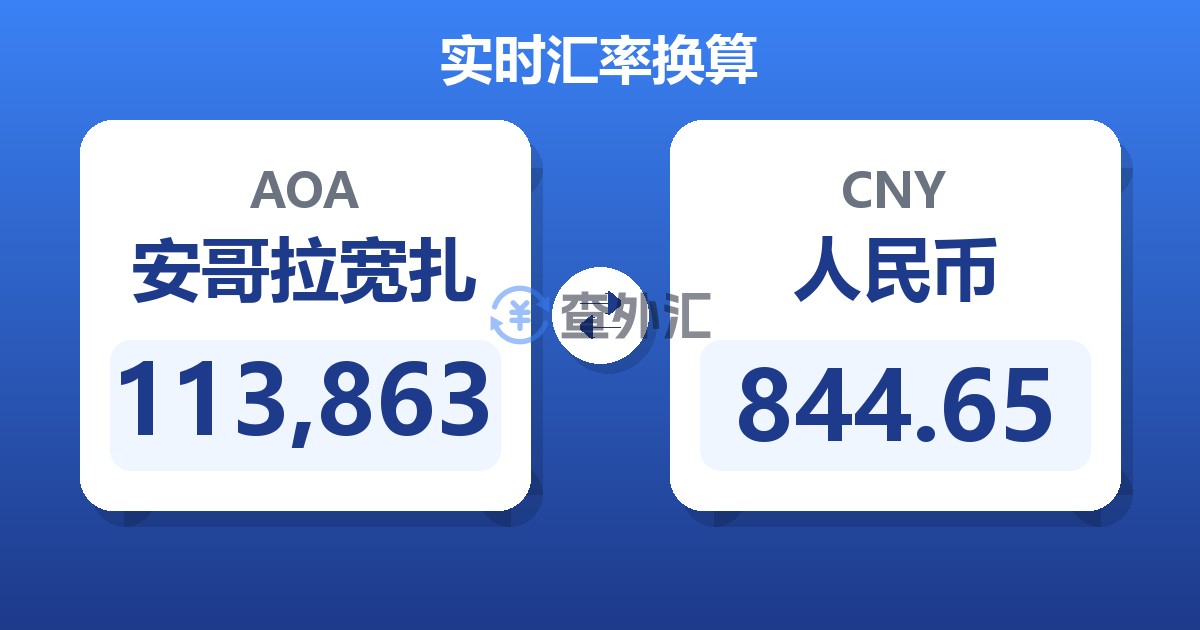 113,863安哥拉宽扎兑人民币