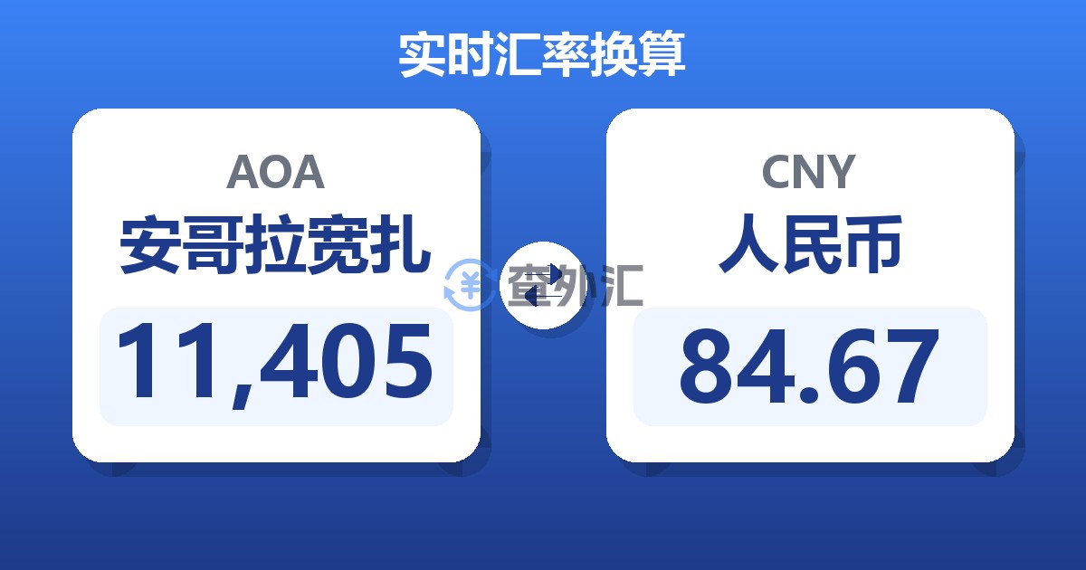 11,405安哥拉宽扎兑人民币