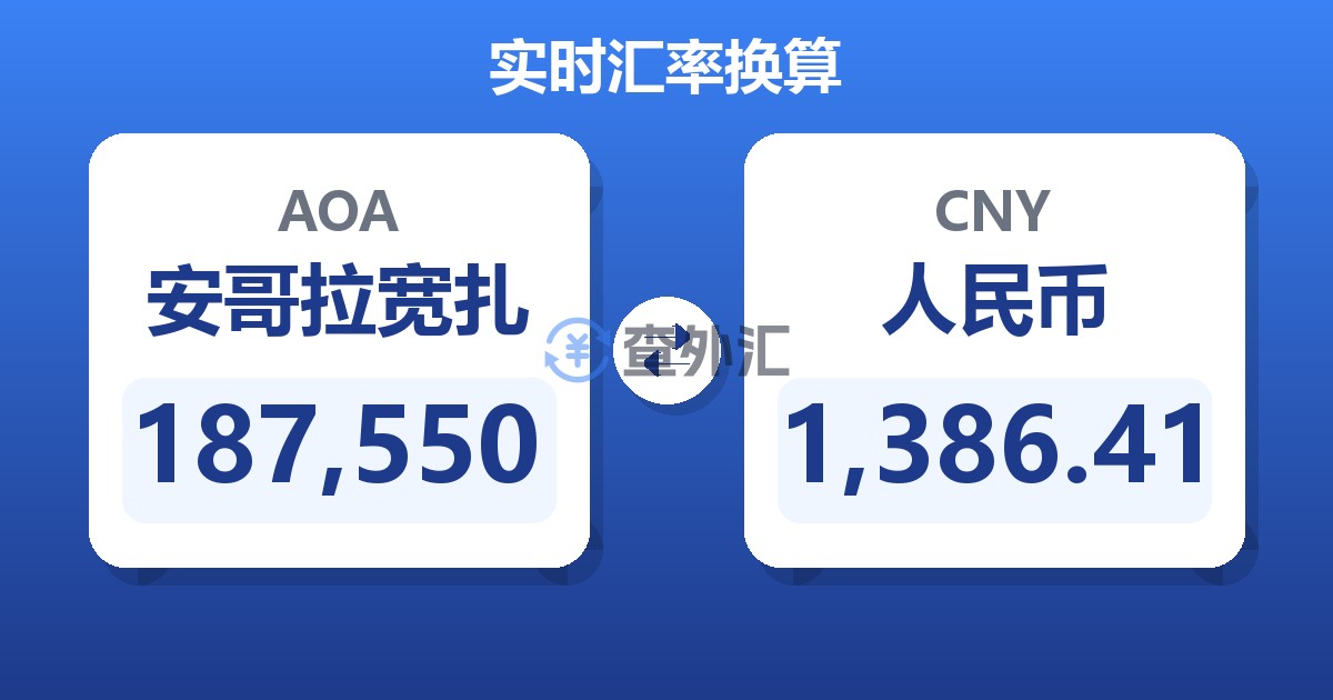 187,550安哥拉宽扎兑人民币
