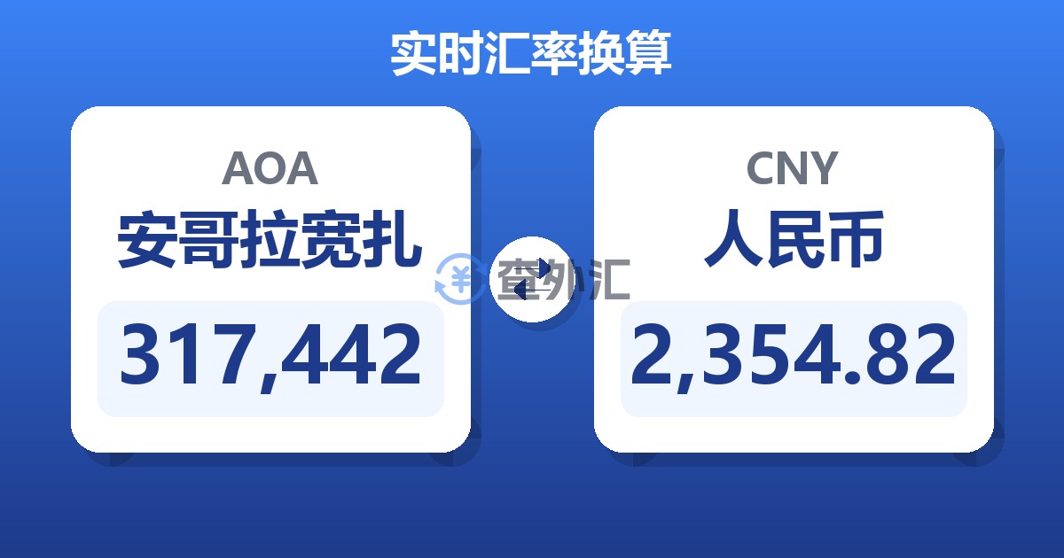 317,442安哥拉宽扎兑人民币