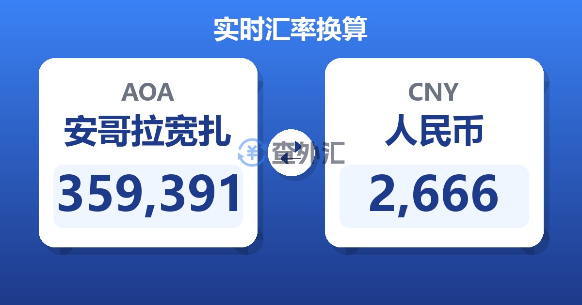 359,391安哥拉宽扎兑人民币