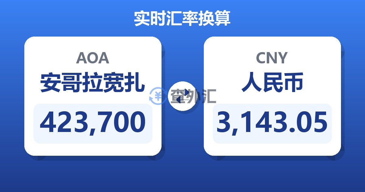 423,700安哥拉宽扎兑人民币