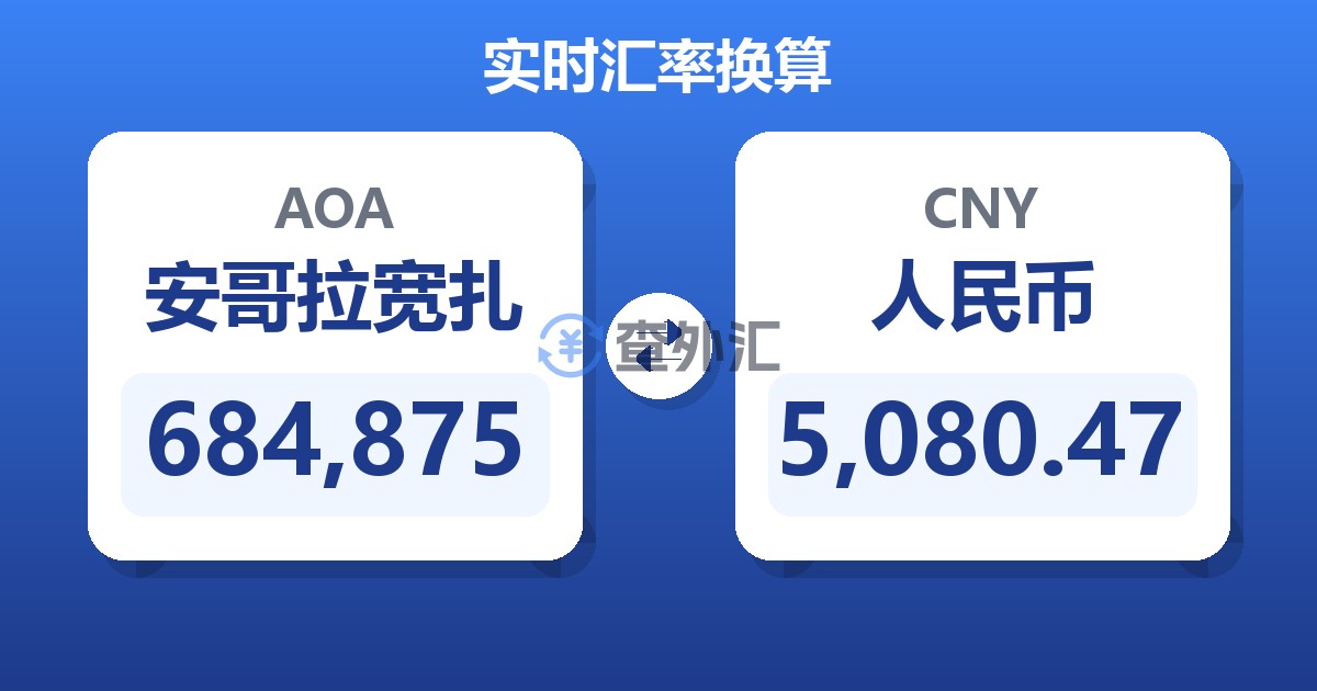684,875安哥拉宽扎兑人民币