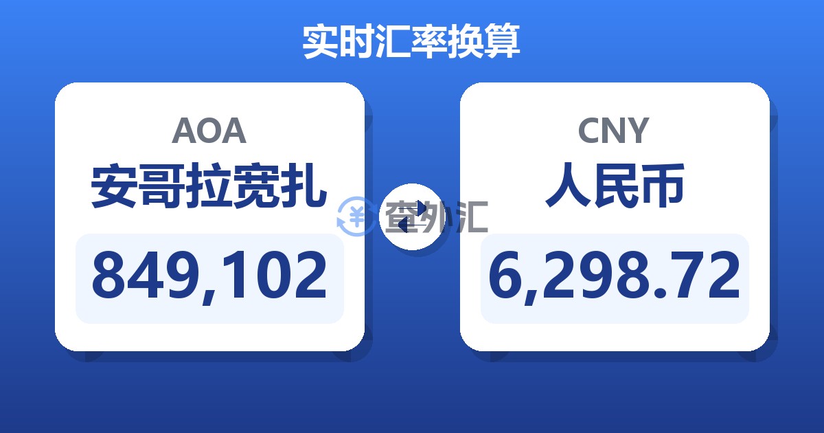 849,102安哥拉宽扎兑人民币