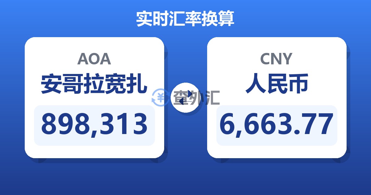 898,313安哥拉宽扎兑人民币