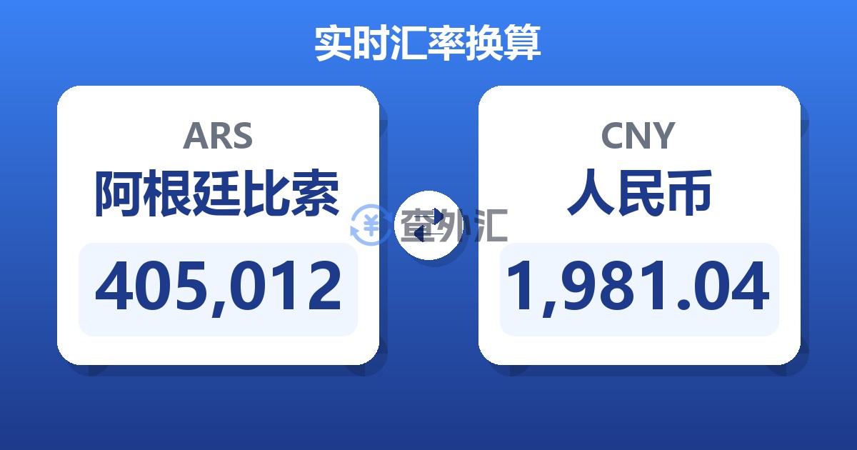 405,012阿根廷比索兑人民币