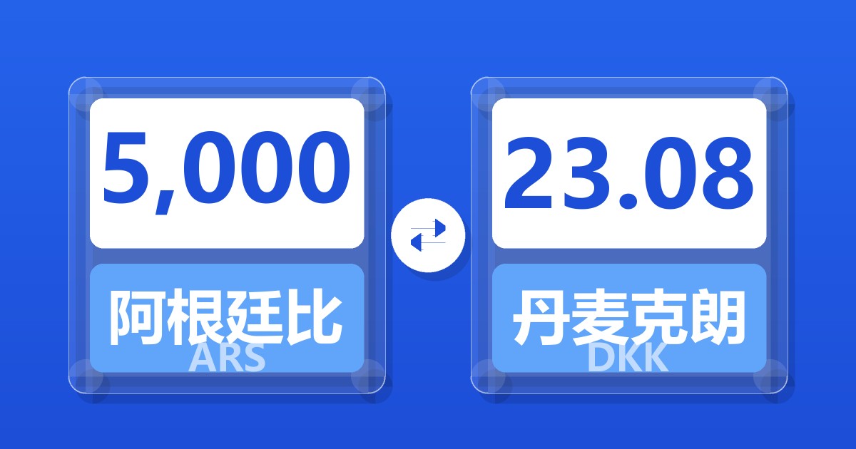 5,000阿根廷比索兑丹麦克朗