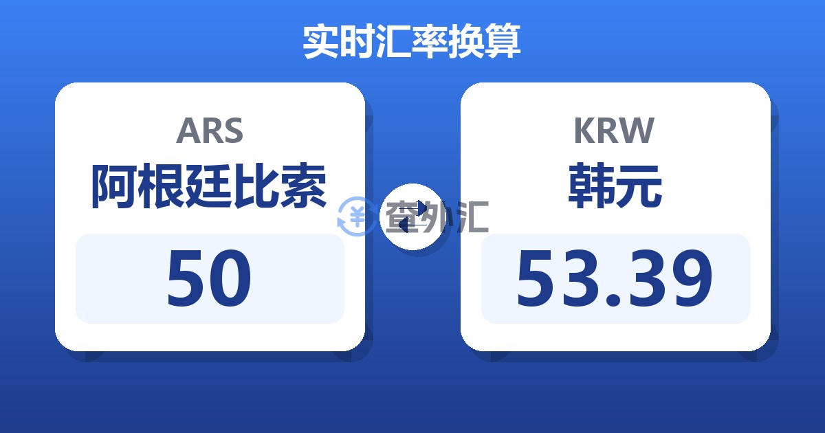 50阿根廷比索兑韩元