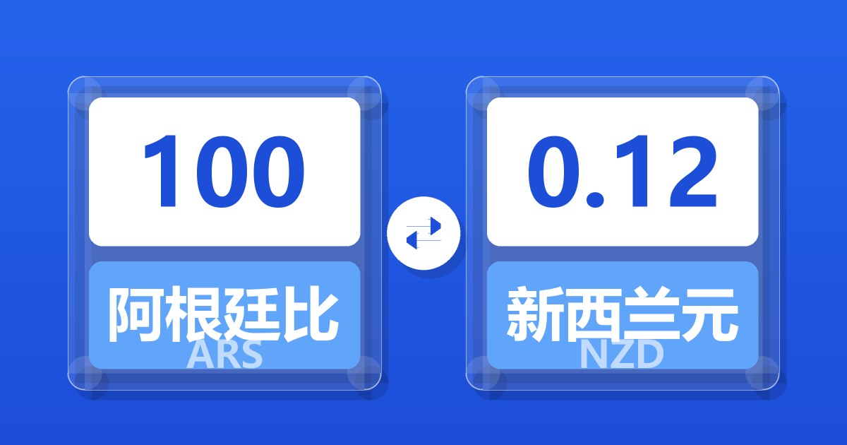 100阿根廷比索兑新西兰元