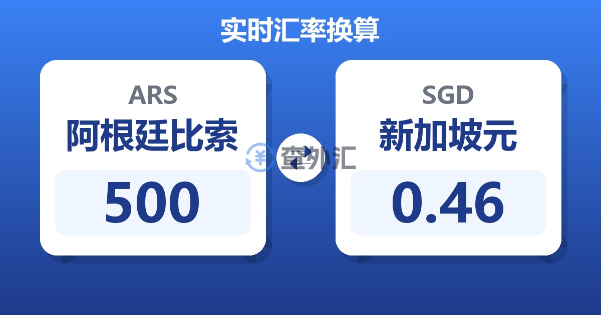 500阿根廷比索兑新加坡元