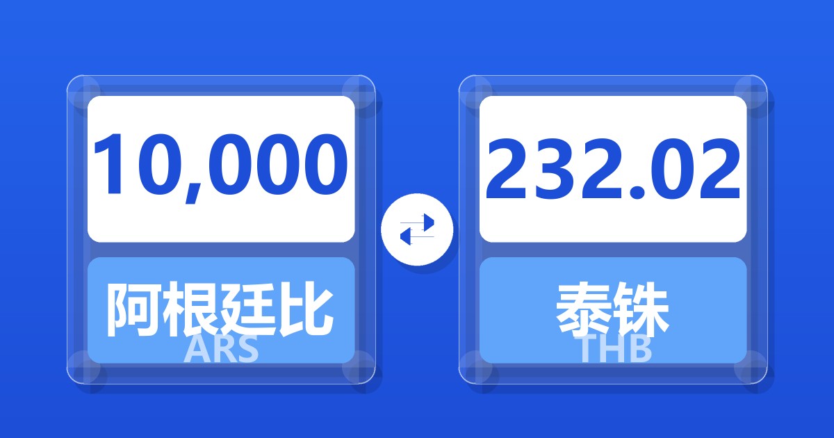 10,000阿根廷比索兑泰铢