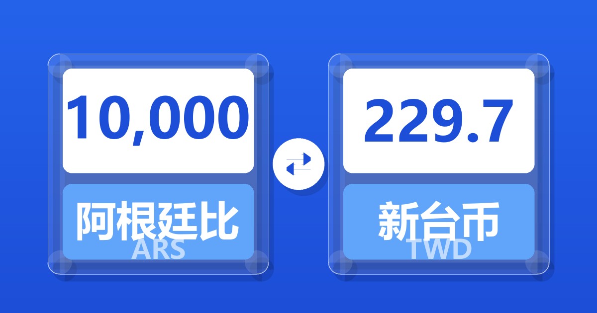10,000阿根廷比索兑新台币