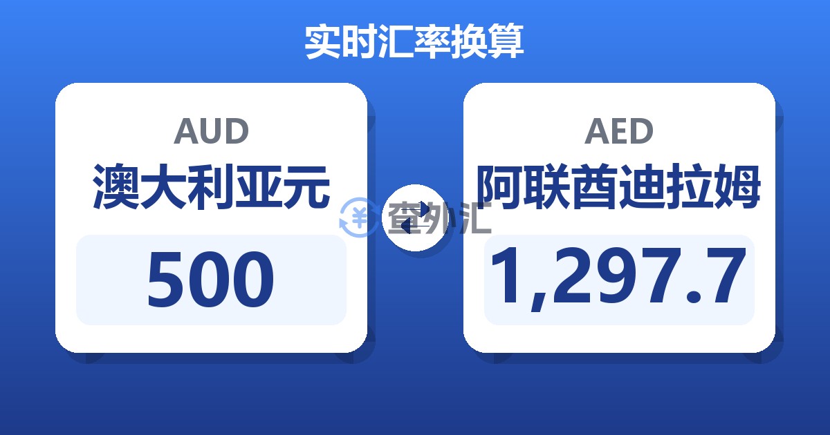 500澳大利亚元兑阿联酋迪拉姆