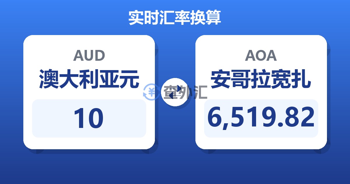 10澳大利亚元兑安哥拉宽扎