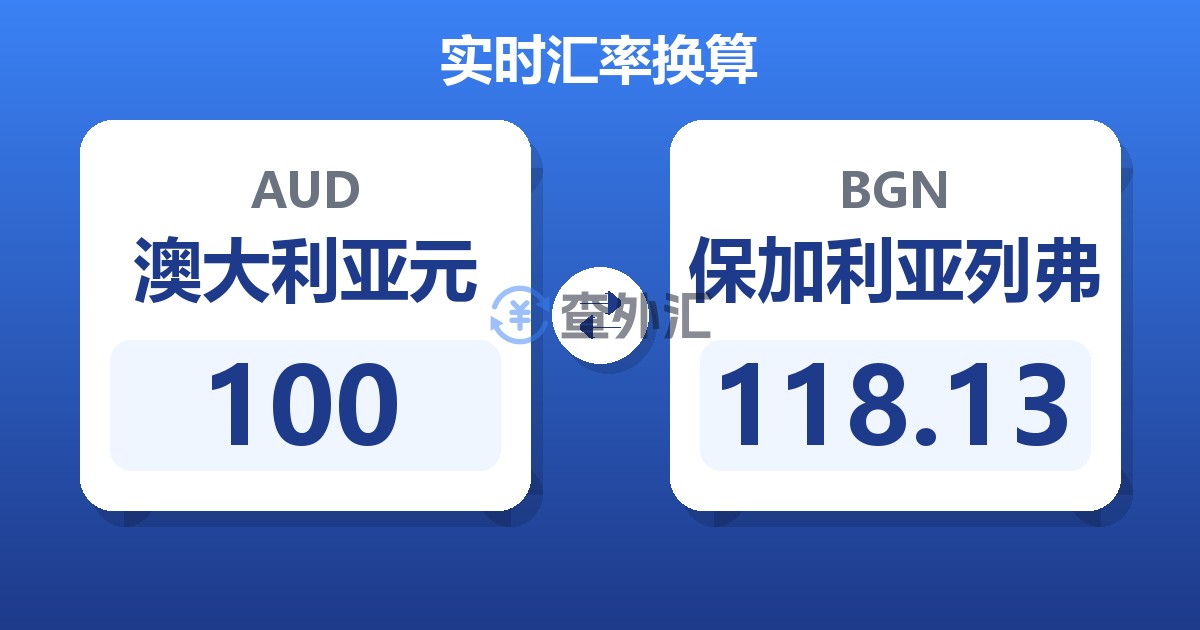 100澳大利亚元兑保加利亚列弗
