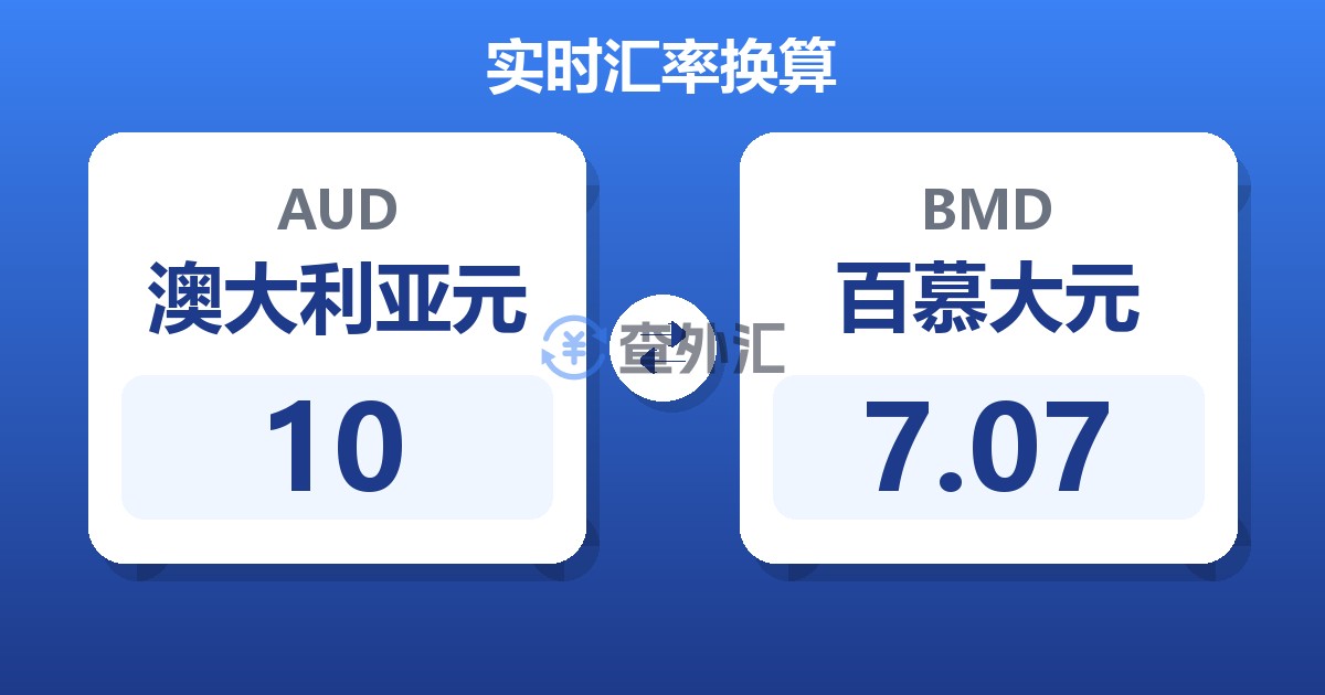 10澳大利亚元兑百慕大元