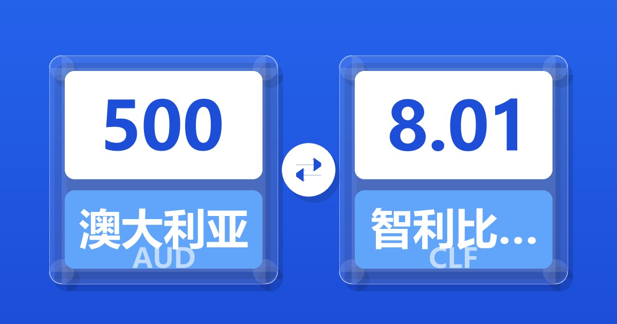 500澳大利亚元兑智利比索（UF）