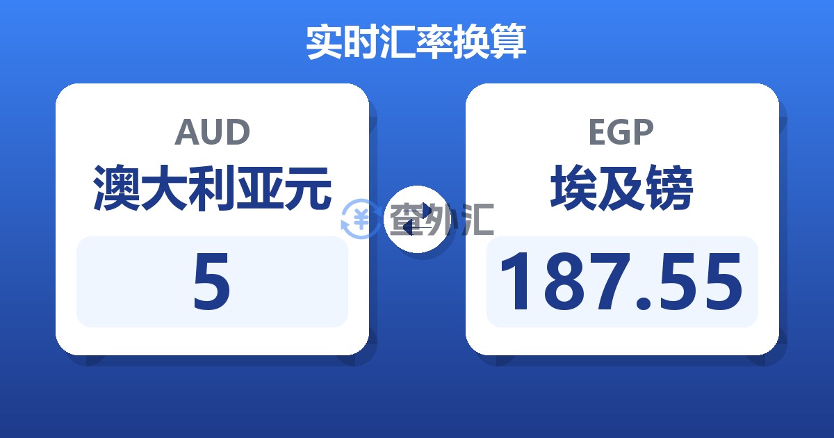 5澳大利亚元兑埃及镑