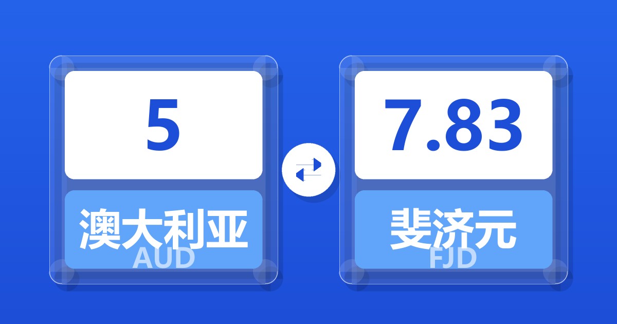 5澳大利亚元兑斐济元