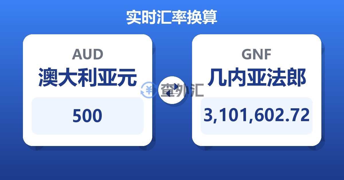 500澳大利亚元兑几内亚法郎