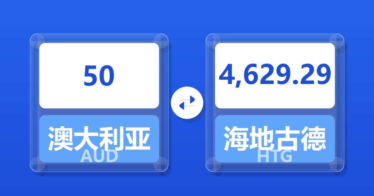 50澳大利亚元兑海地古德