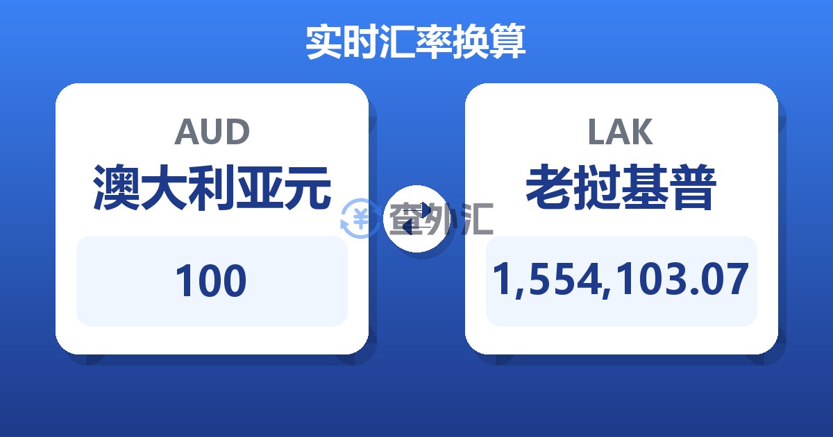 100澳大利亚元兑老挝基普