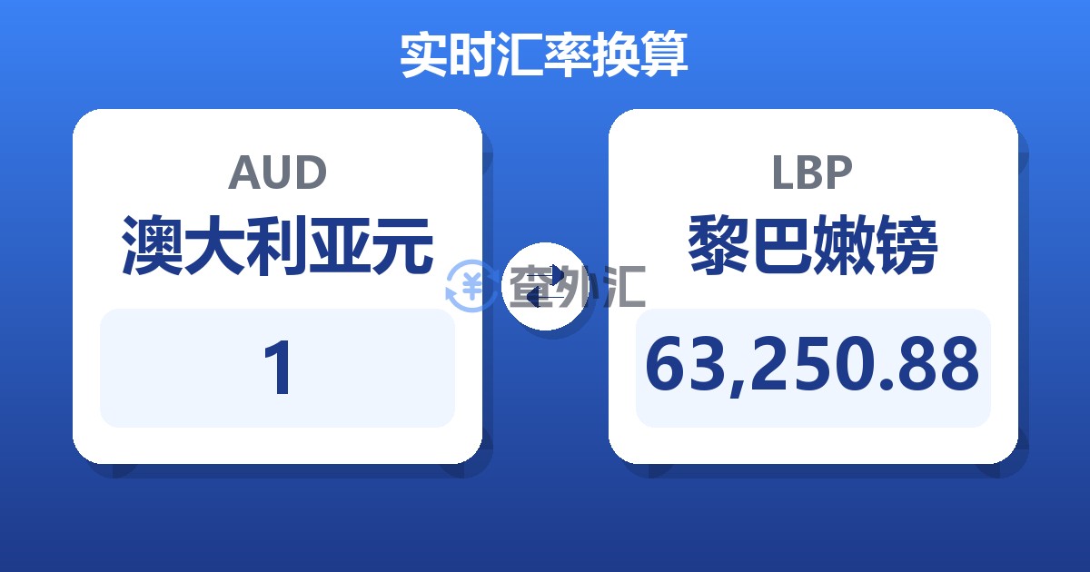 1澳大利亚元兑黎巴嫩镑