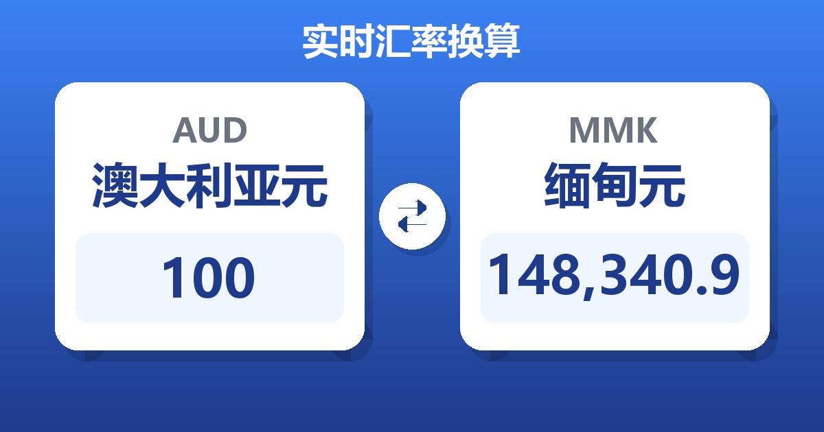 100澳大利亚元兑缅甸元