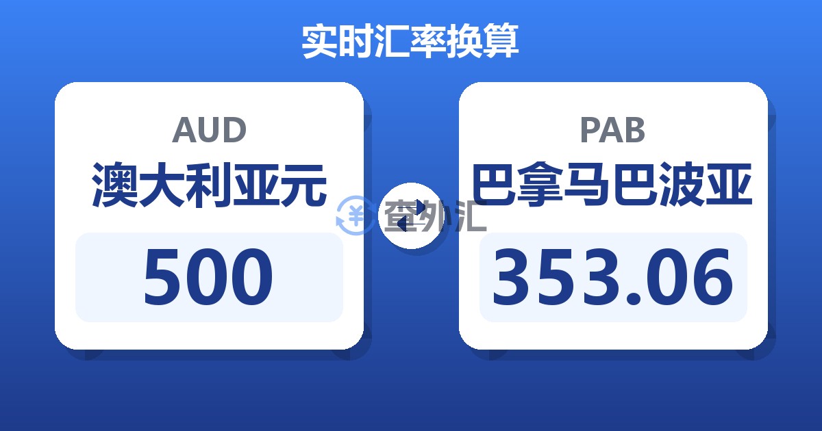 500澳大利亚元兑巴拿马巴波亚