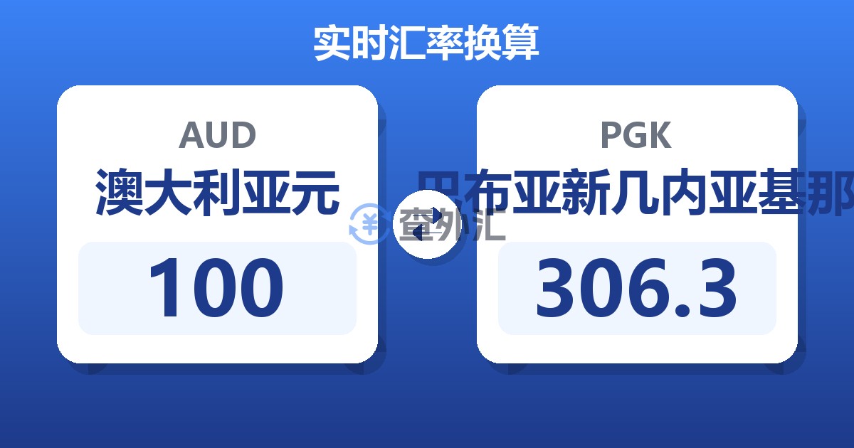 100澳大利亚元兑巴布亚新几内亚基那