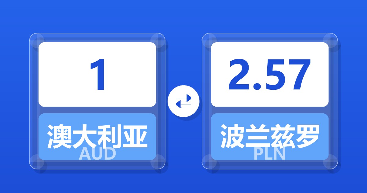 1澳大利亚元兑波兰兹罗提