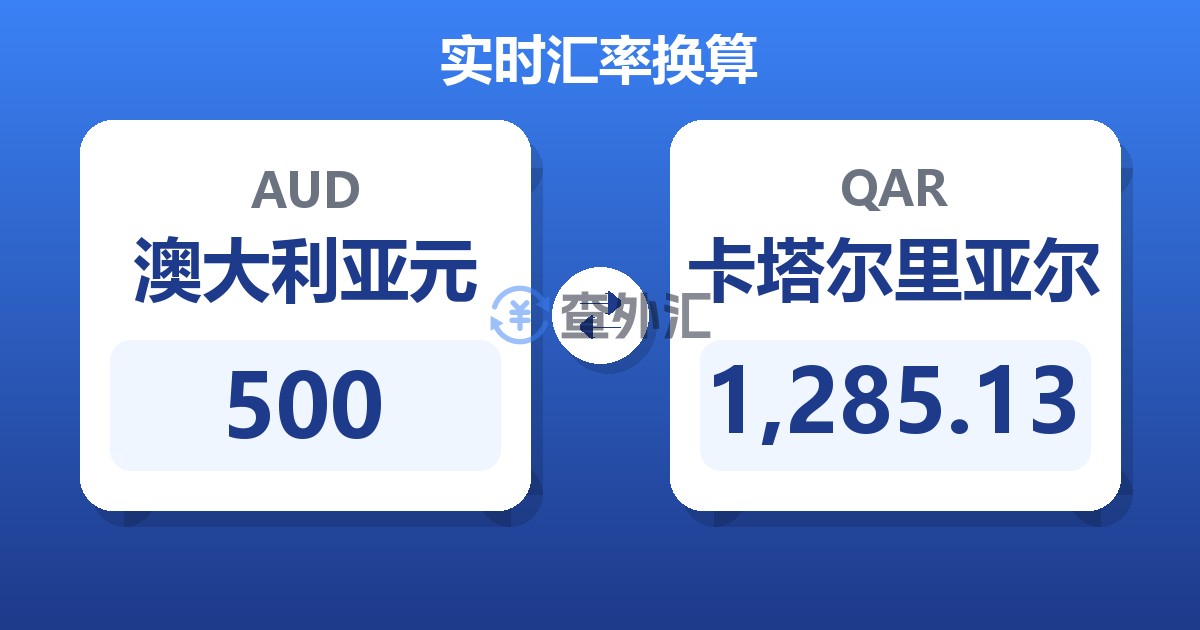 500澳大利亚元兑卡塔尔里亚尔