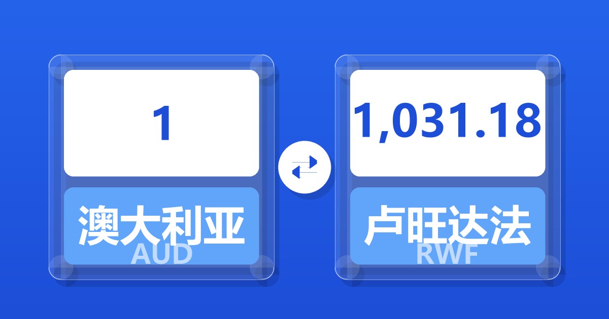 1澳大利亚元兑卢旺达法郎