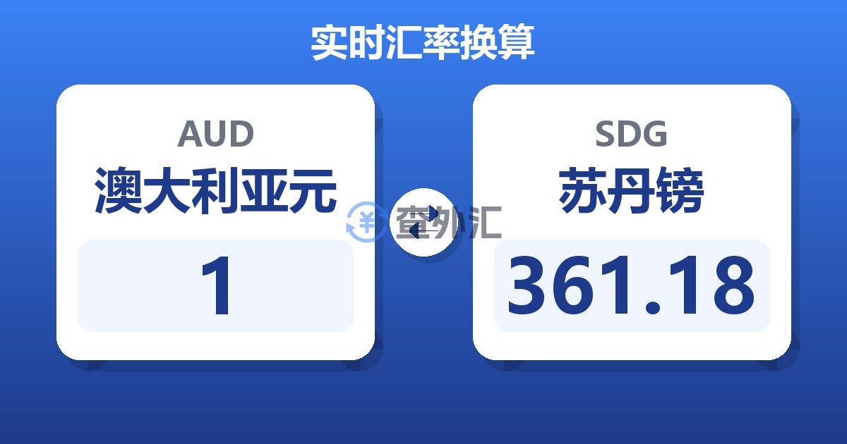 1澳大利亚元兑苏丹镑