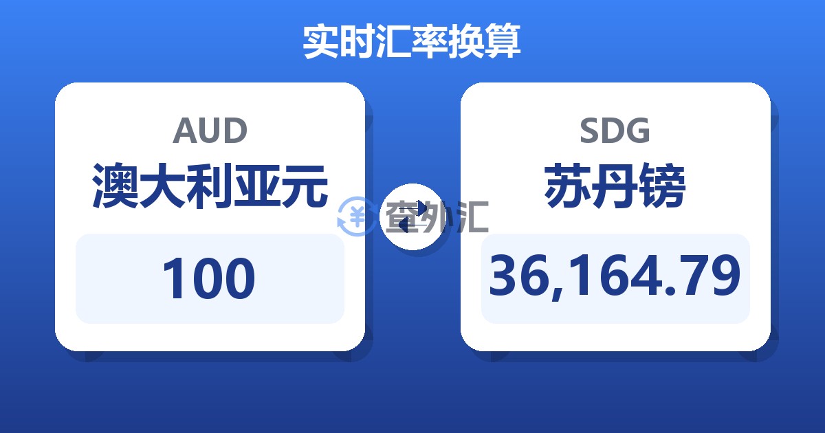 100澳大利亚元兑苏丹镑