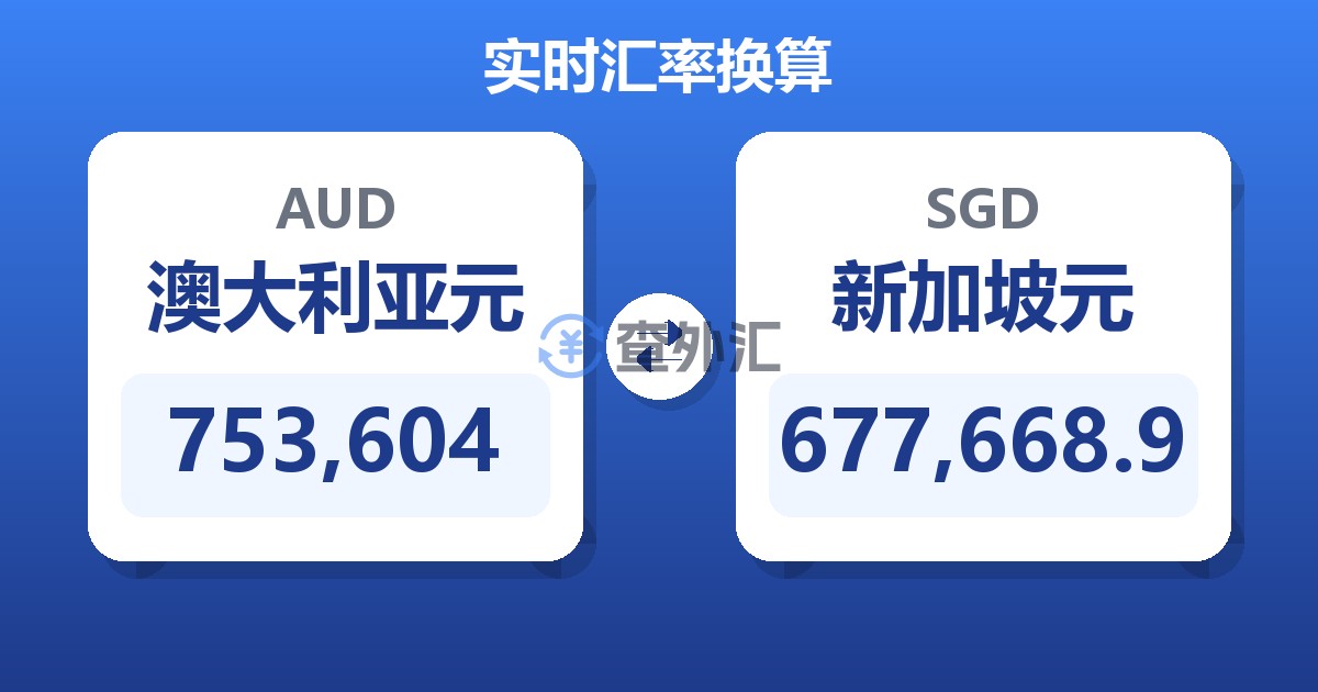 753,604澳大利亚元兑新加坡元