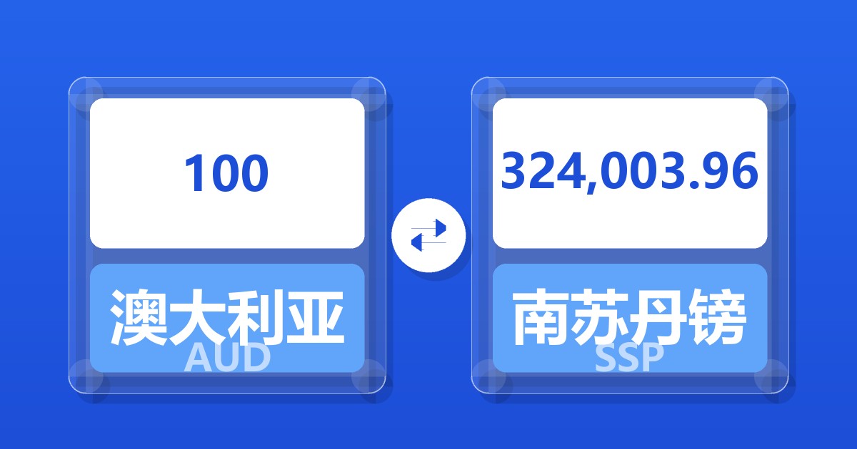 100澳大利亚元兑南苏丹镑