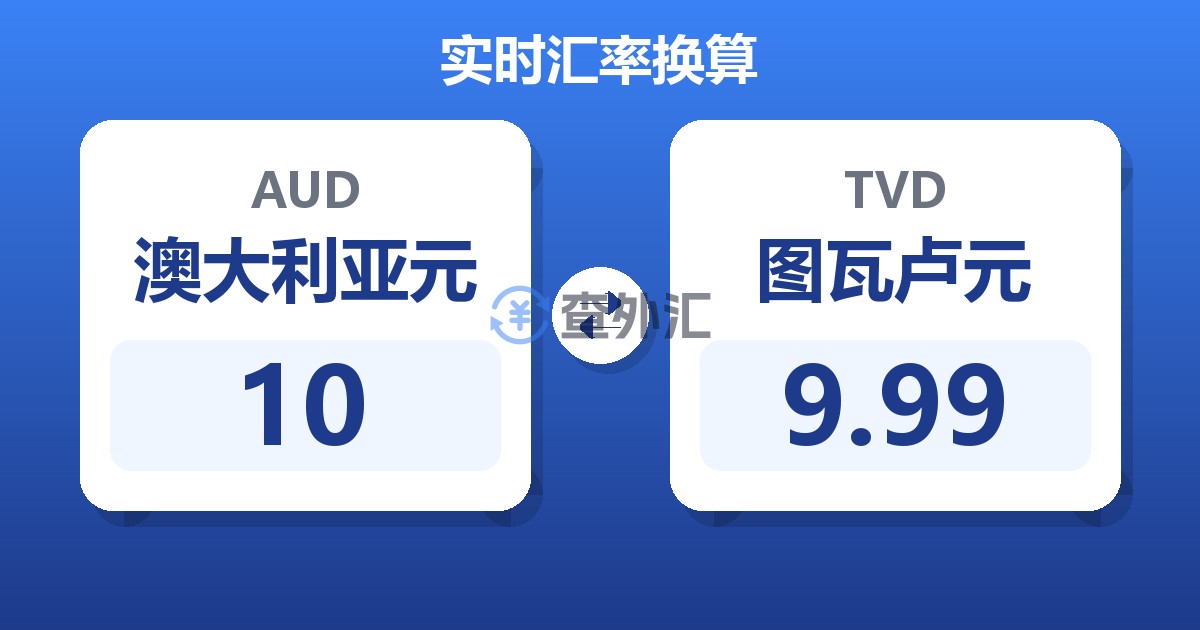 10澳大利亚元兑图瓦卢元