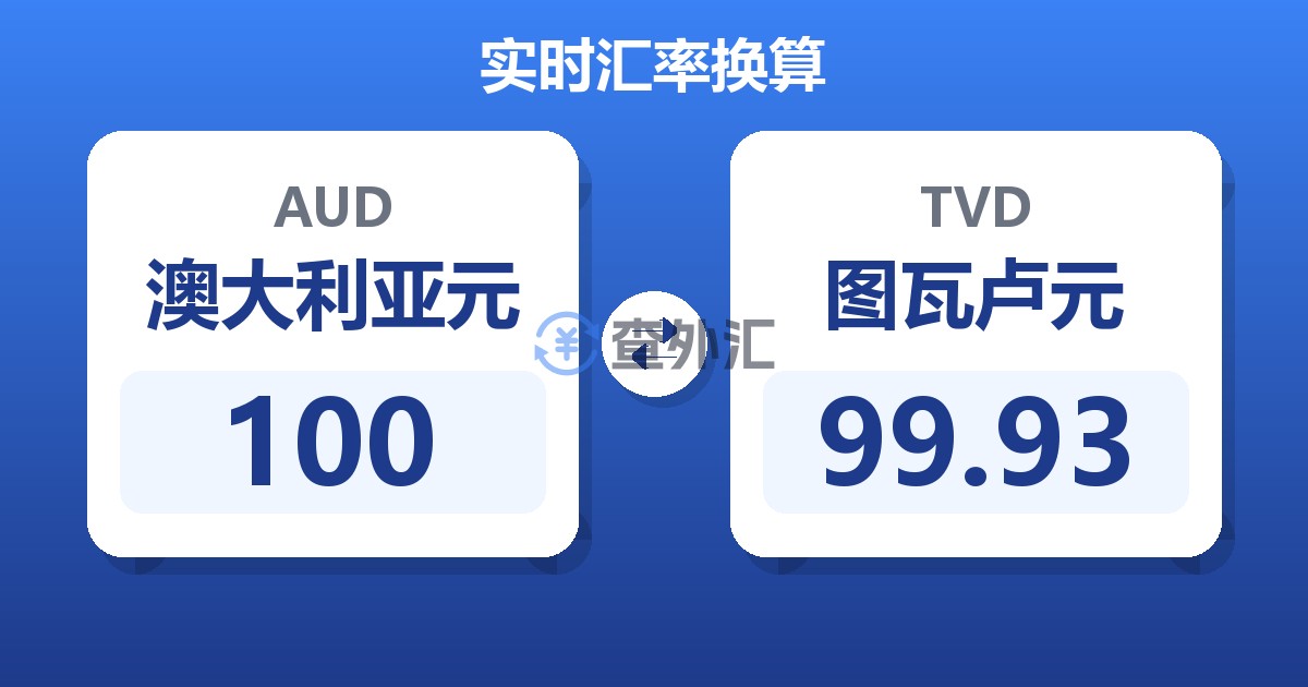 100澳大利亚元兑图瓦卢元