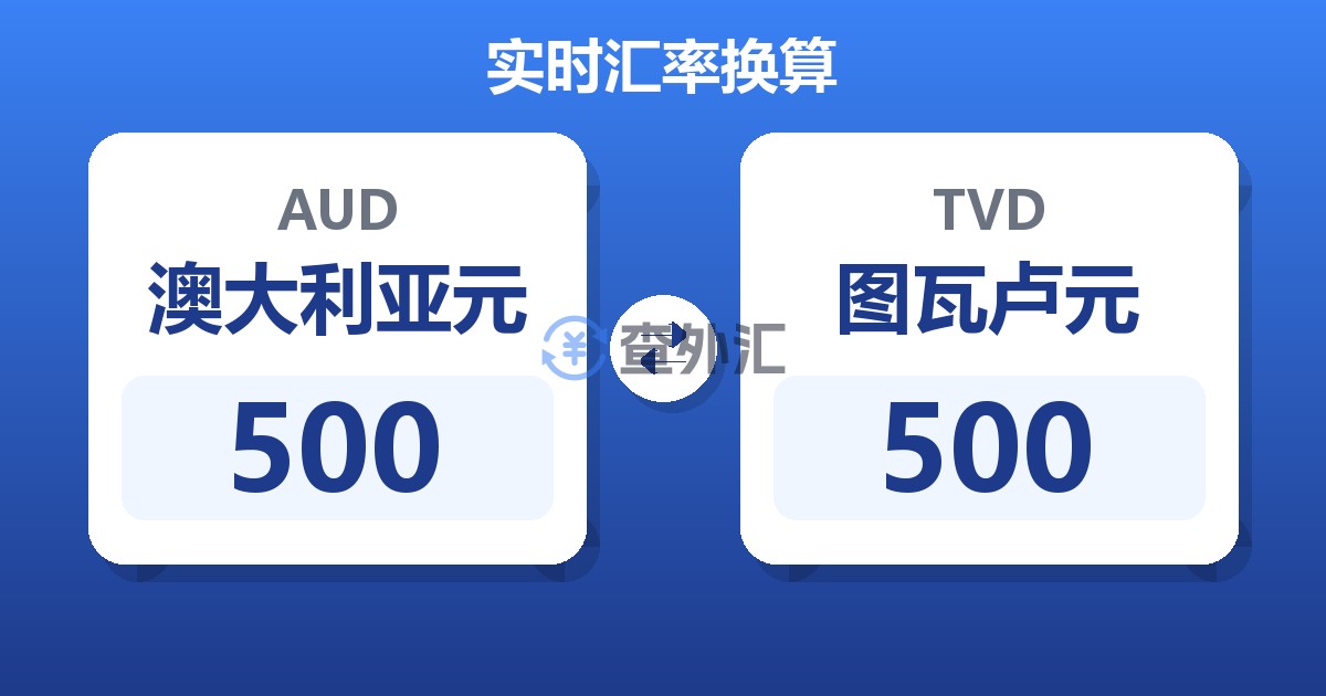 500澳大利亚元兑图瓦卢元