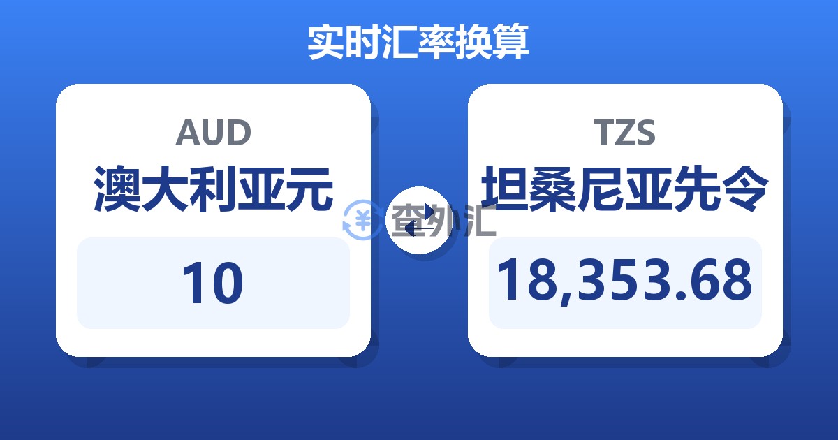 10澳大利亚元兑坦桑尼亚先令