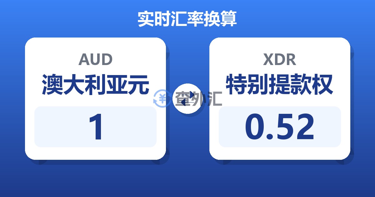 1澳大利亚元兑特别提款权