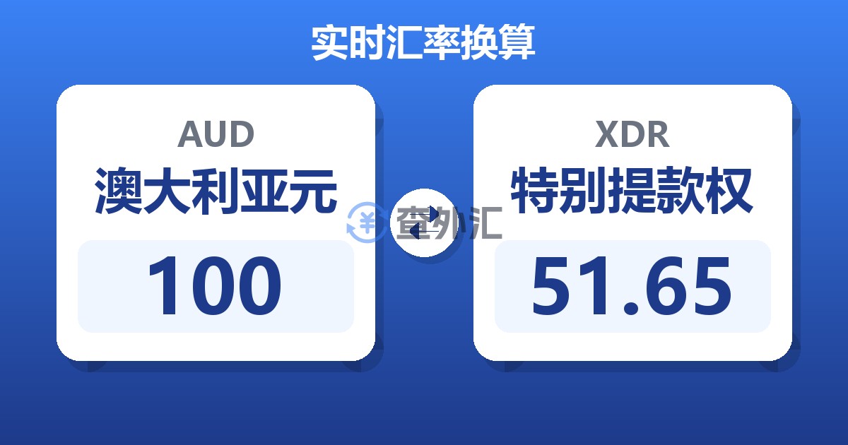 100澳大利亚元兑特别提款权
