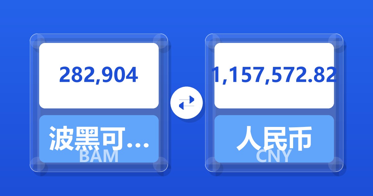 282,904波黑可兑换马克兑人民币