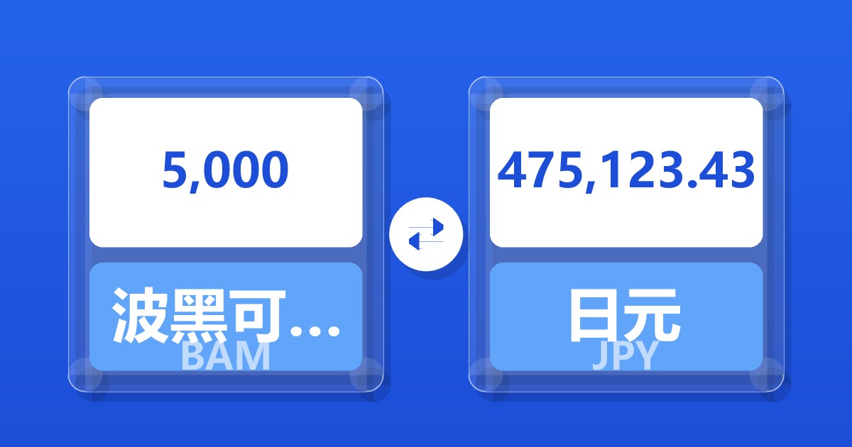 5,000波黑可兑换马克兑日元
