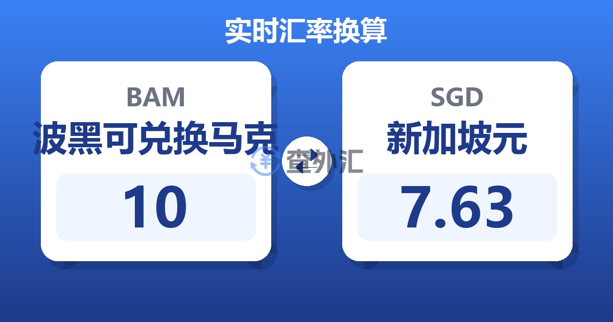 10波黑可兑换马克兑新加坡元