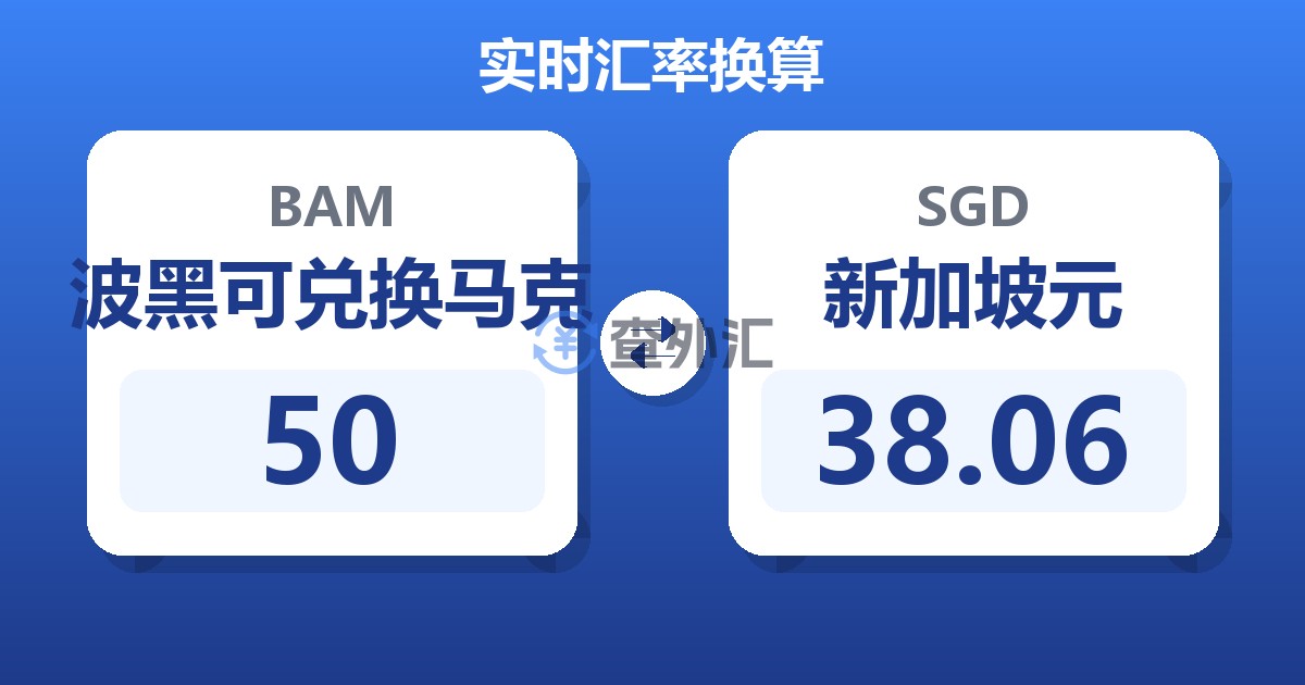 50波黑可兑换马克兑新加坡元